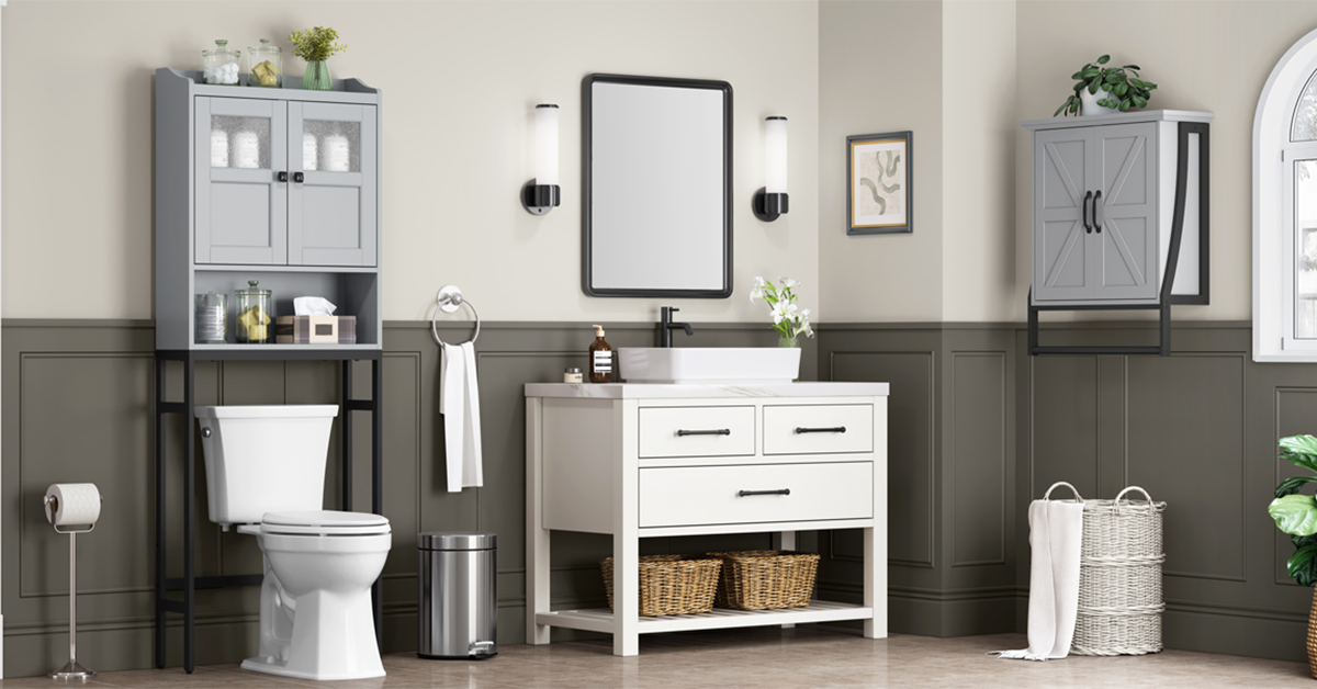 MXARLTR Over The Toilet Storage Cabinet, Above Toilet
